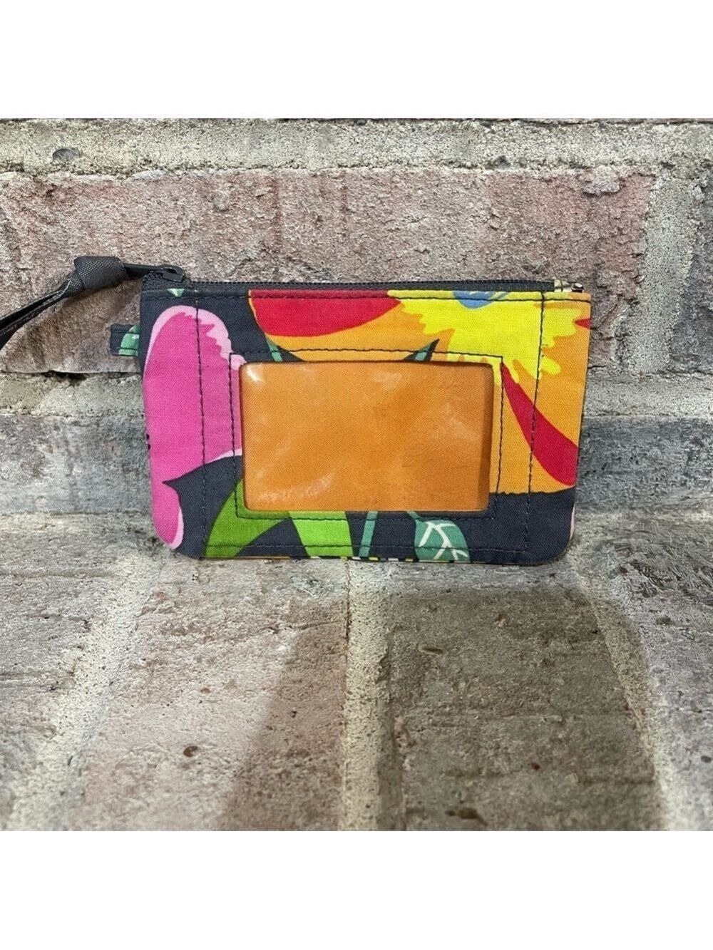 Vera Bradley Orange and Gray Card Holder